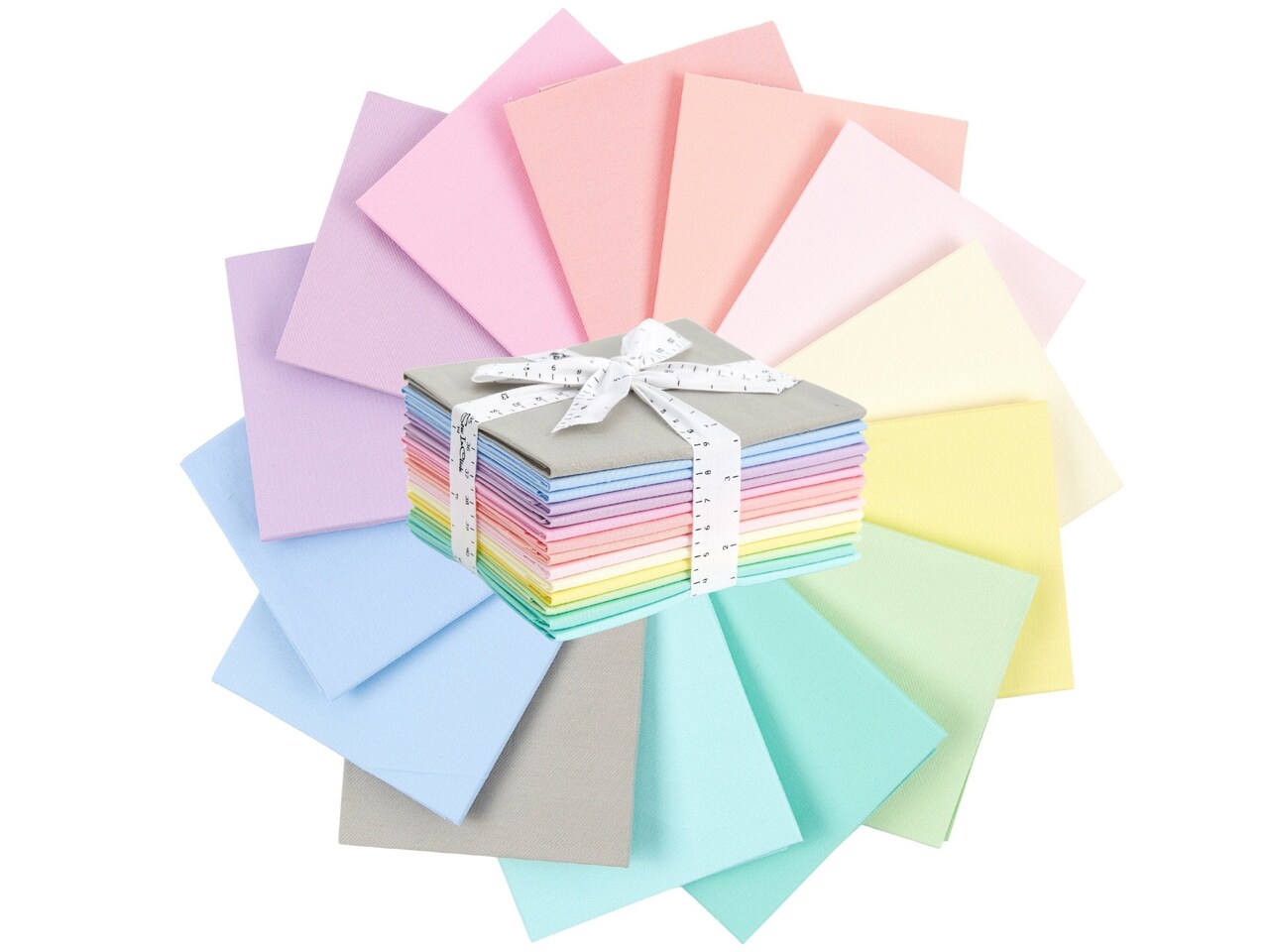 Fat Quarter Bundle -100% Cotton | Pastel Mix l Mix - 14 Colors | Quilting & Crafting Fabric |Special Gift